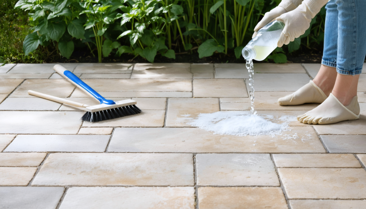 découvrez le guide complet pour un nettoyage naturel et efficace de vos dalles de terrasse avec du vinaigre blanc, une solution écologique et économique pour une maison propre et saine.